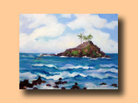 cinder cone with palms